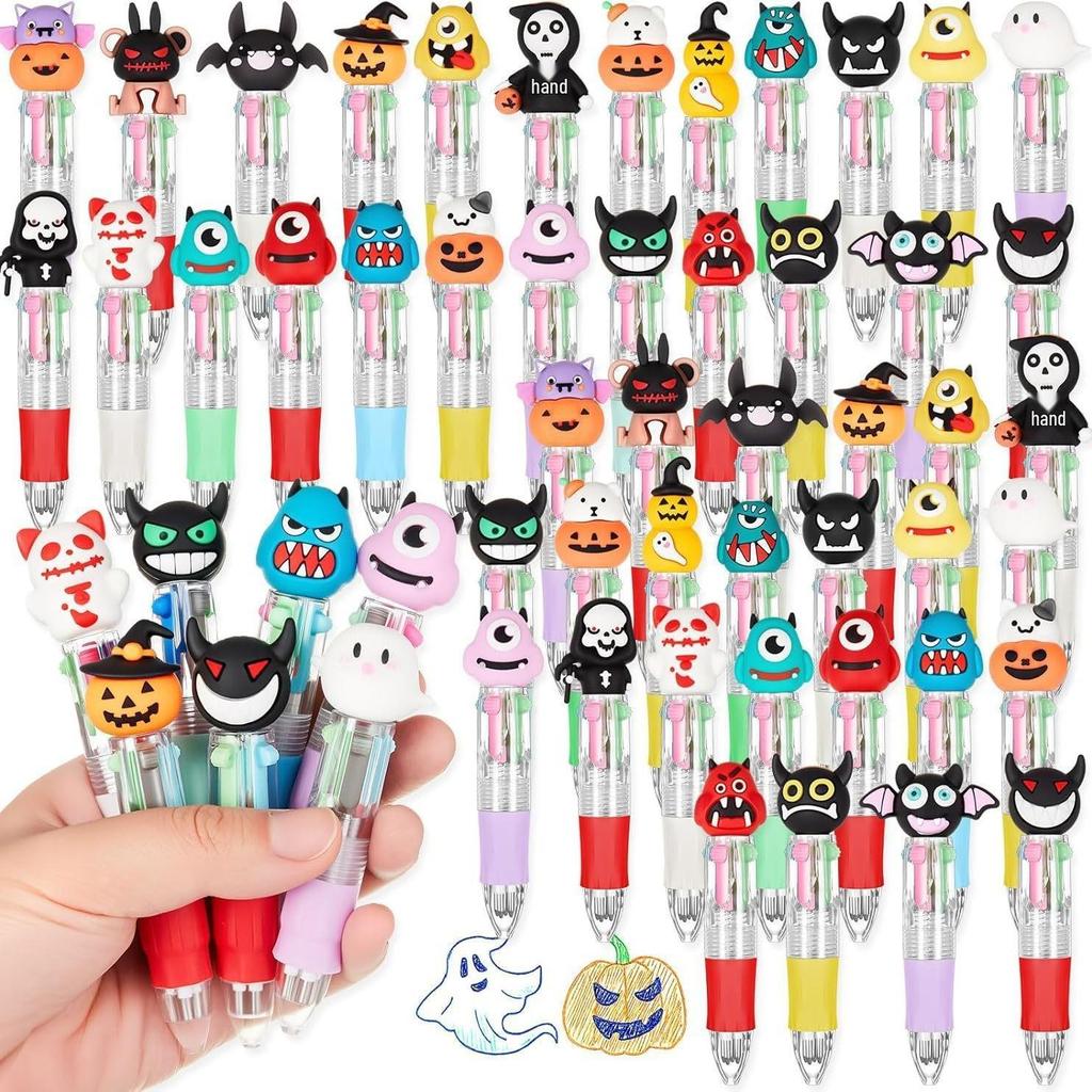 Cute Halloween Four-Color Cartoon Ballpoint Pen for Students