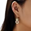 Creative, Personalized, Realistic Cheetah Earrings with Light Luxury and Slightly Inlaid Green Eyed Leopard Earrings