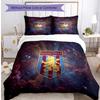 Set Lenzuola Stampato Aston Villa Football 3 Pezzi, Comodo Set Copripiumino per Camera da Letto Amico della Pelle