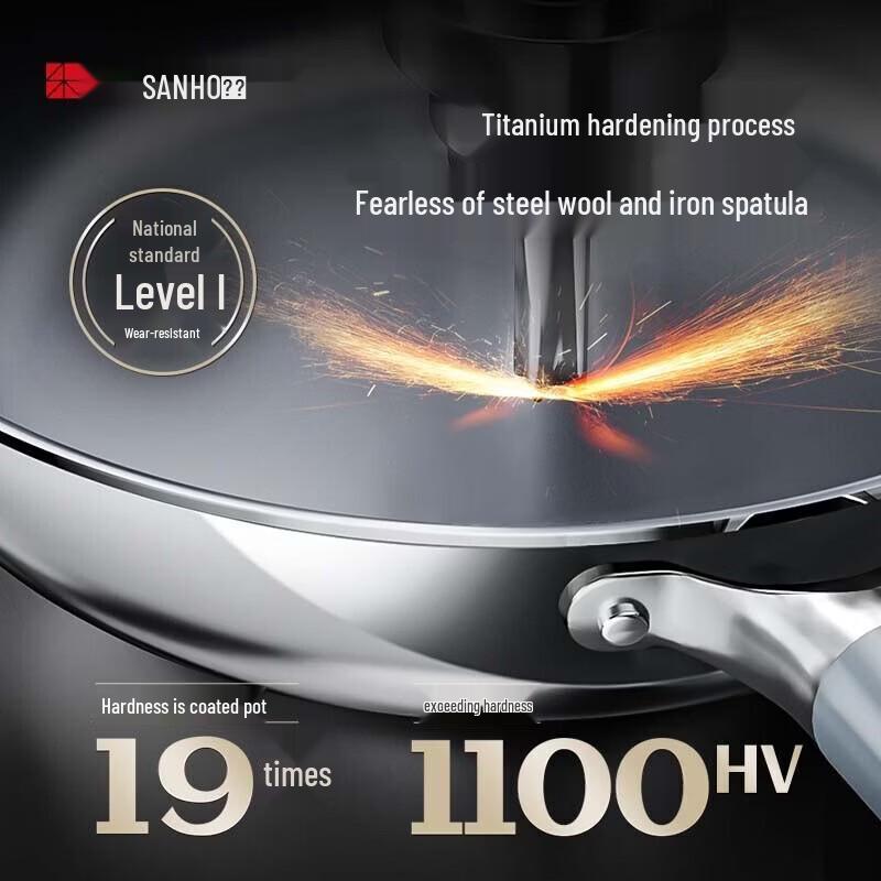 Sanhe Non-Stick Titanium Stainless Steel Frying Pan