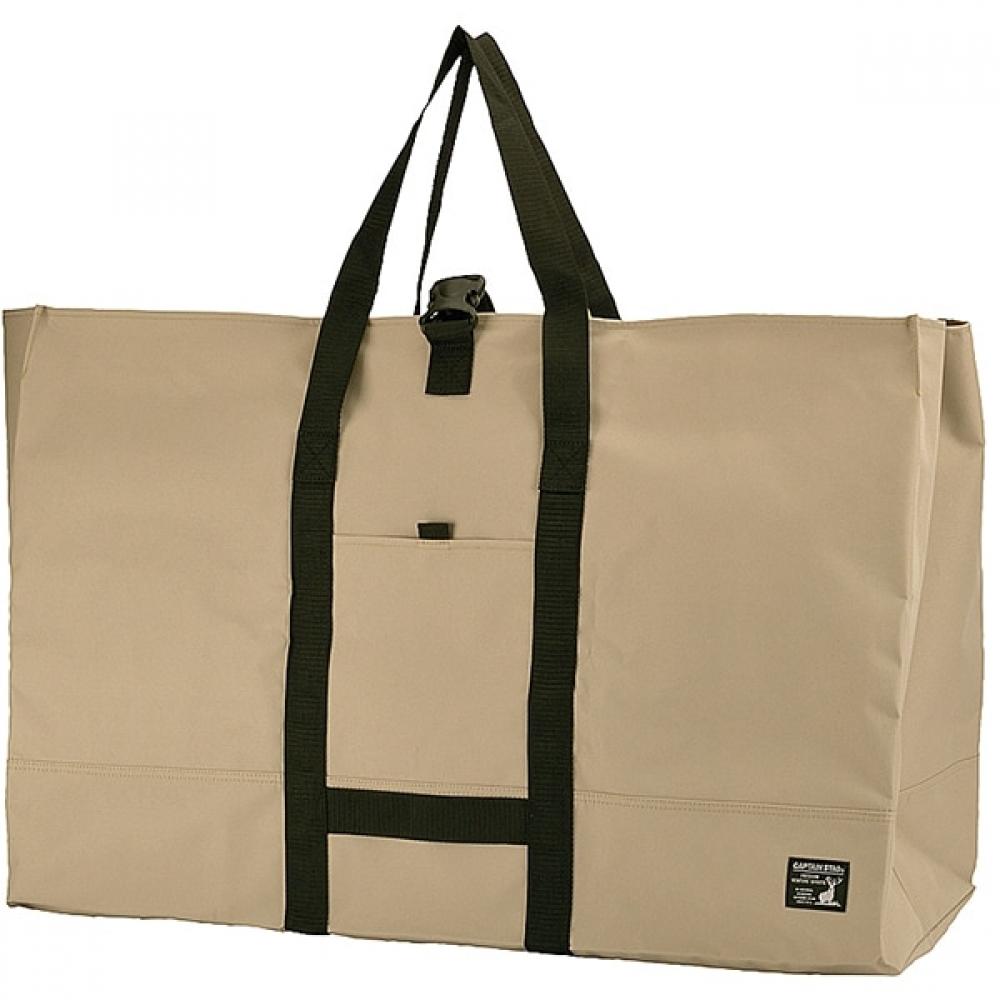 Captain Stag 120l Large Storage Tote Bag With Storage Case Khaki   Black Ue 668