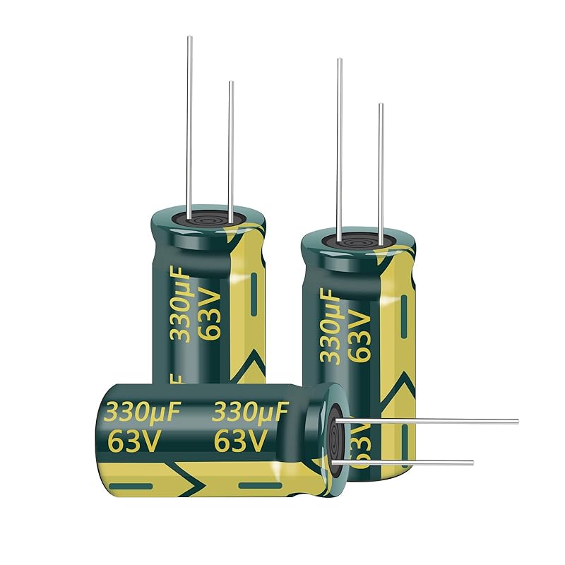 20pcs 50V 330UF Capacitor 10x17MM(0.39x0.67in) High Frequency Aluminum Electrolytic Capacitors for TV, LCD Monitor, Game