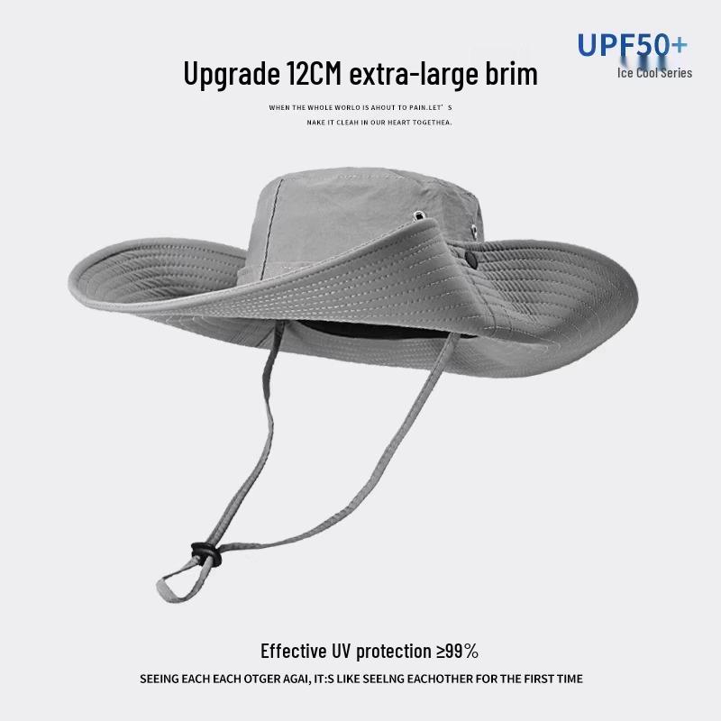 Unisex Western Cowboy Sun Hat: Wide Brim Summer Protection for Hiking, Camping, Outdoor Activities