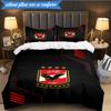 3PCS Ahly Football club Printed Soft Bedding Set,Including 1pc Duvet Cover And 2pcs Pillowcases Perfect for Bedroom, Dormitory, Fan gift