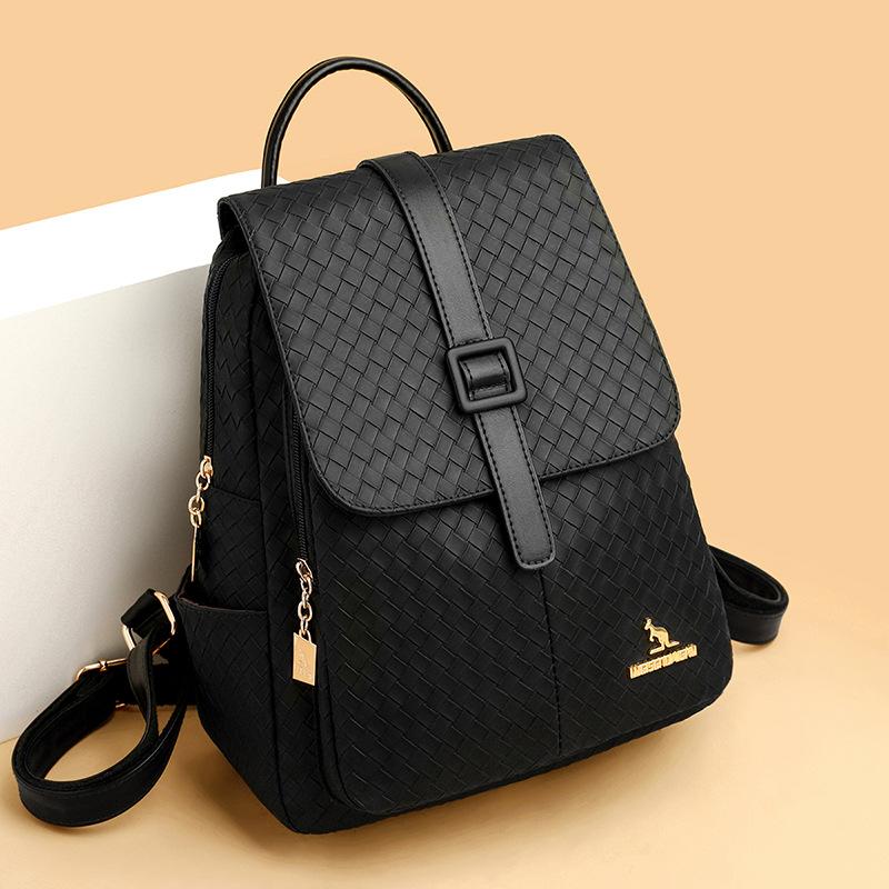 Soft Leather Backpack Women's Large Capacity Travel Bag