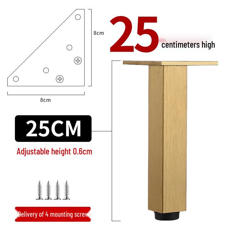 Adjustable Aluminum Alloy Furniture Legs for Cabinets, Sofas, Coffee Tables, TVs, and Beds