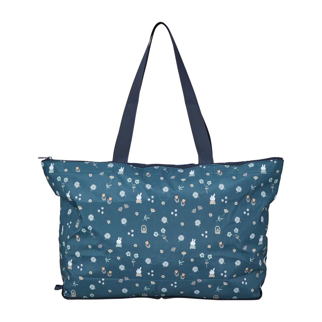 Miffy Folding Tote Bag HPL0001 B273.Navy Small Flowers