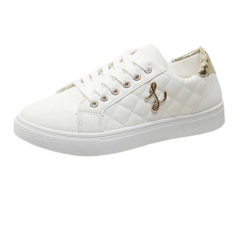 Foreign trade large size spring and autumn new black board shoes women's flat bottom non-slip 4342 lace-up lightweight versatile casual sports shoes