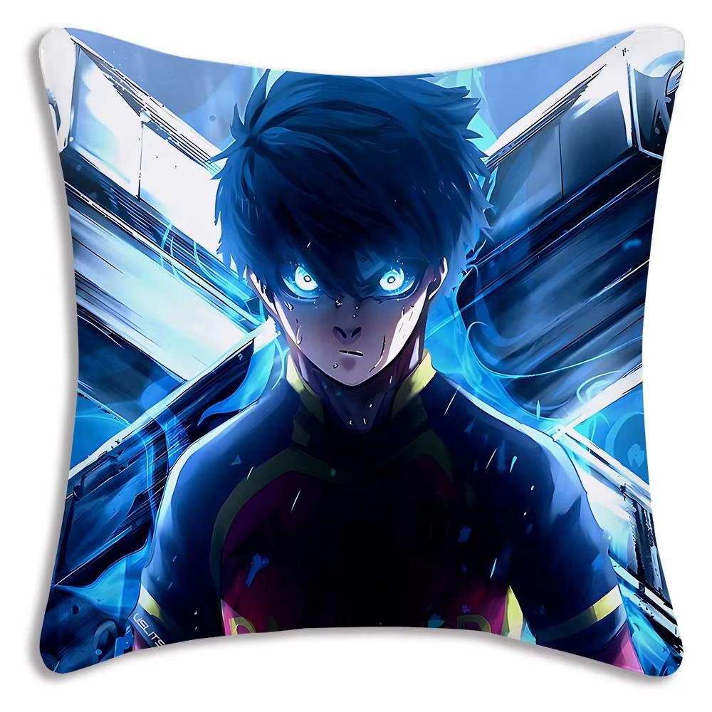Anime Blue Lock Pillow Covers Cartoon Sofa Living Double-sided Printed Square Pillow Bedroom Room Decoration Pillowcase Gift