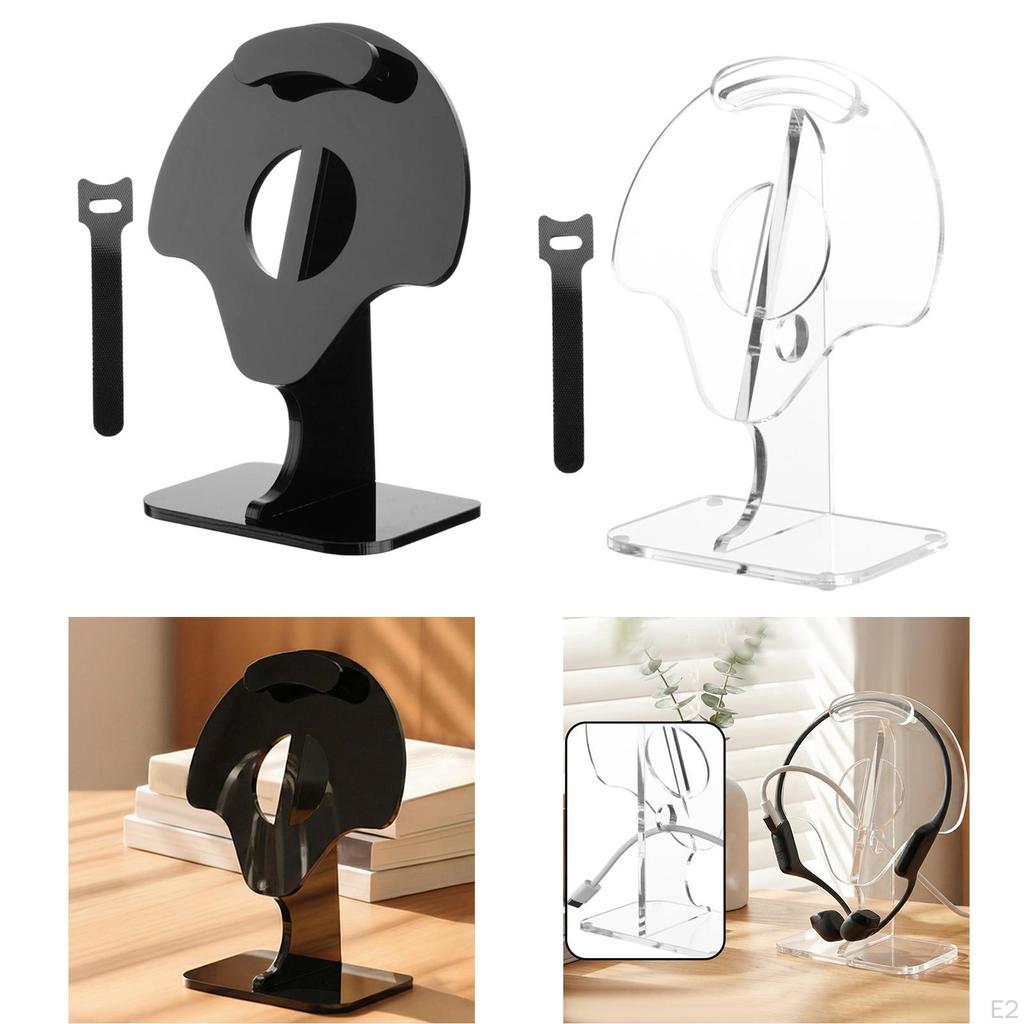 Desktop Headphone Stand Acrylic AntiSlip Premium, Durability, Practical, Professional Easy to