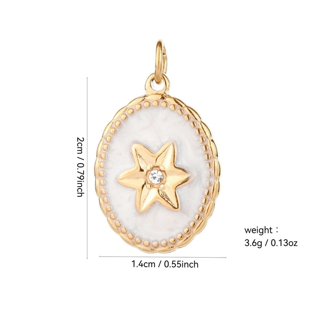 18K Gold Plated Stainless Steel Beach Pendant Charm for DIY Necklace & Bracelet Jewelry