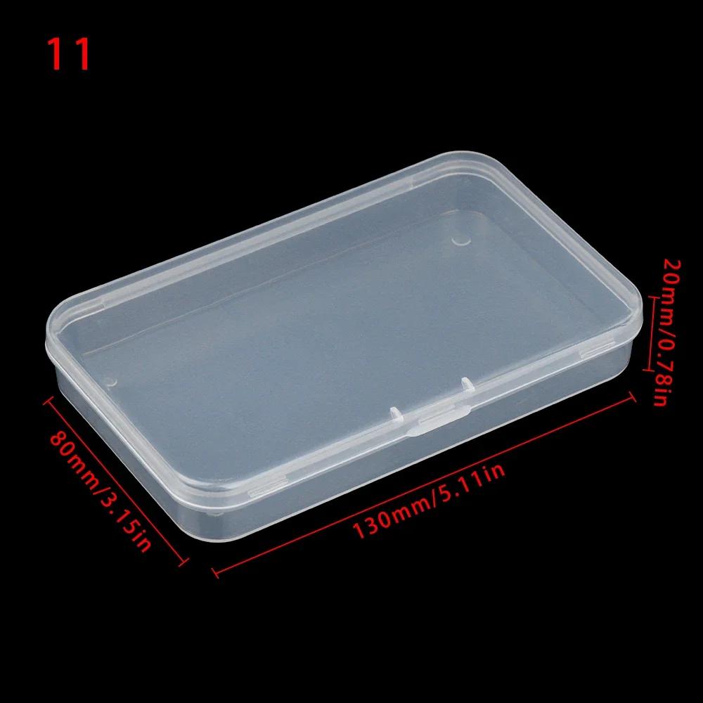 DiY Small Square Clear Plastic Storage Box For Jewelry Diamond Embroidery Craft Bead Pill Home Storage Accessories
