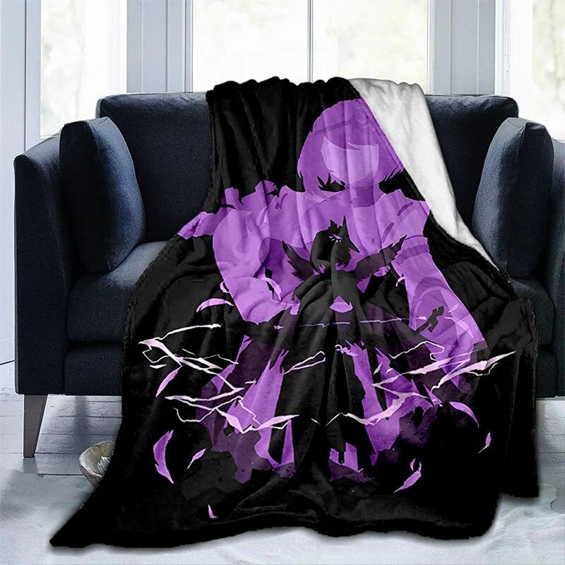 Popular Games Genshin Impact Printed Blanket Flannel Warmth Soft Plush Sofa Bed Throwing Blankets Plush Throwing Anime Blanket
