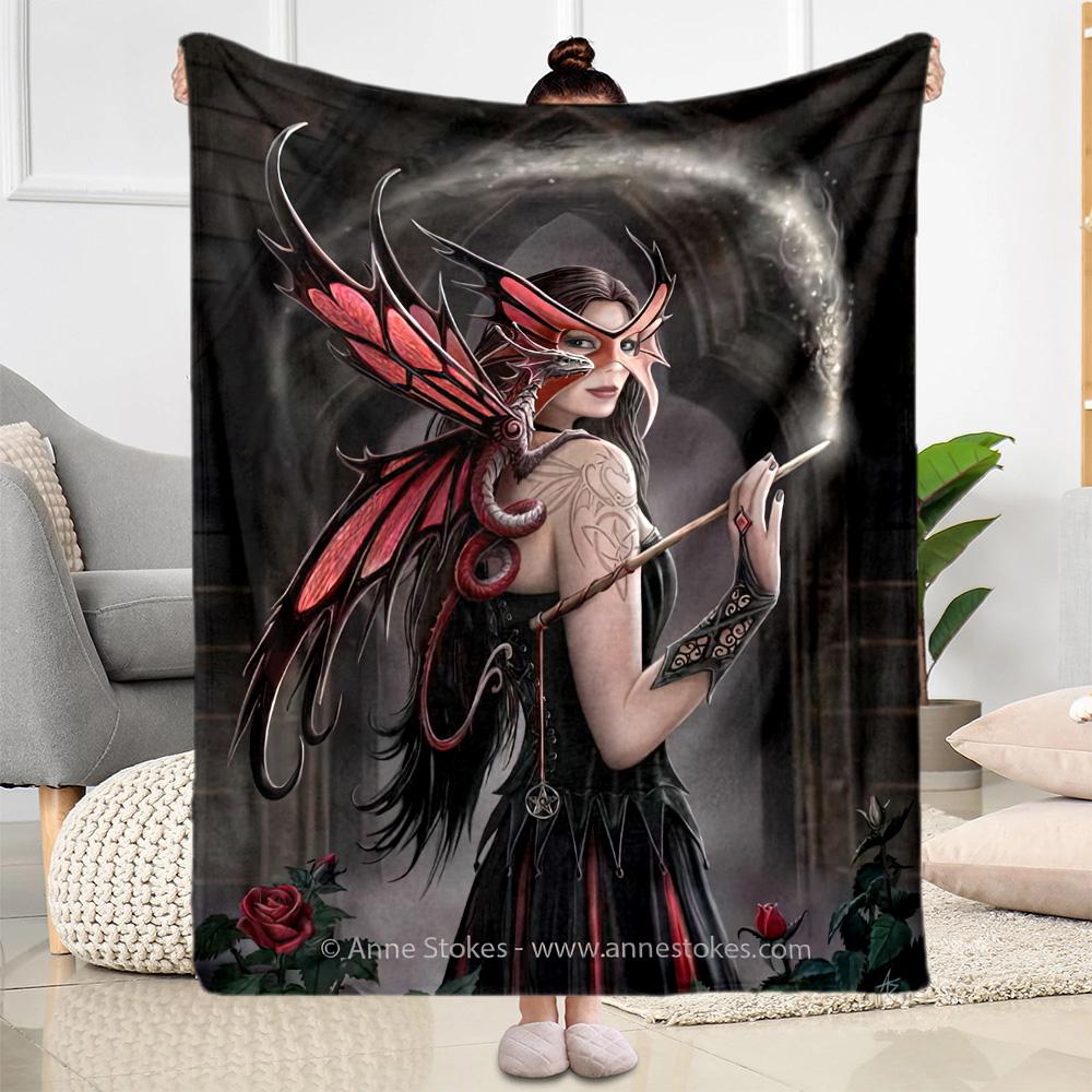Gothic Style Blanket Soft Warm Cozy Perfect for Chair Bedding Livingroom for All Seasons Playful Design Gift for Travel Home Birthdays