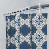 Blue White Ceramic Tile Pattern Shower Curtain Waterproof Bath Decor Home Decoration For Bathroom Accessories Set In Kitchen Din