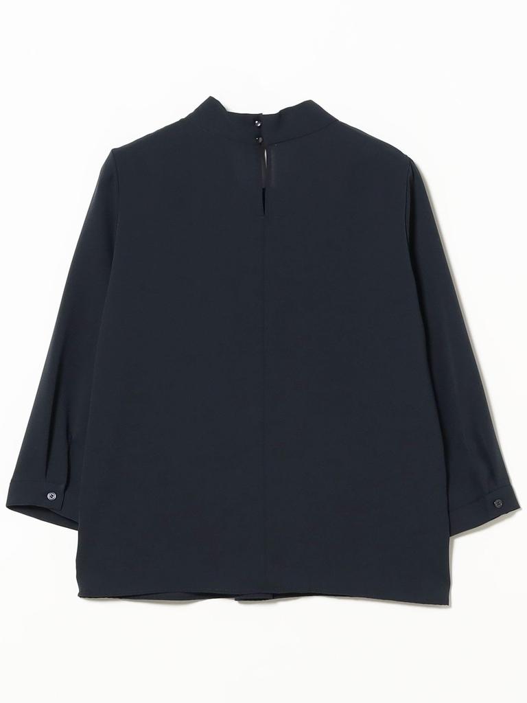 B:MING LIFE STORE by BEAMS Women's Georgette Bowtie Blouse (S-L) Navy Medium