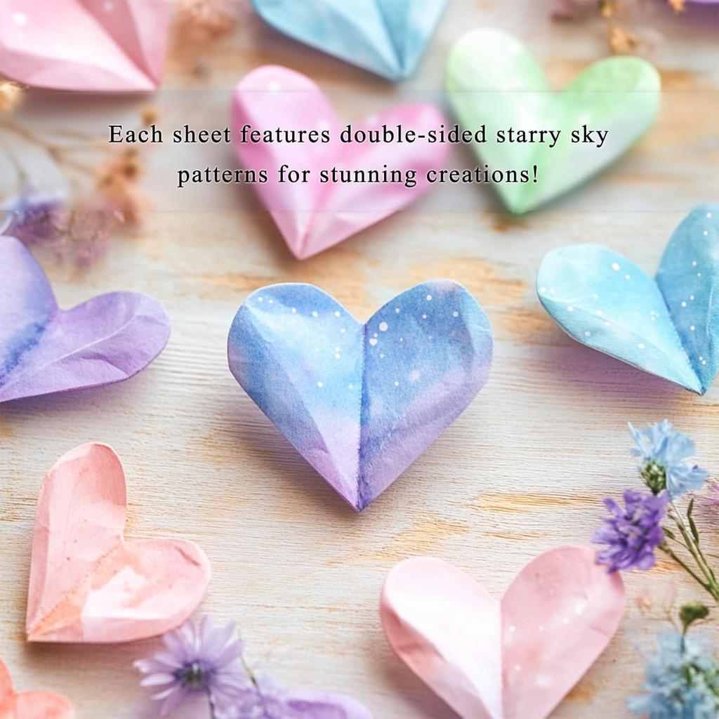 50-200 Sheets Origami Paper Kit Double Sided Squares for Scrapbook Decor, Folding Crafts Kids DIY School Arts Crafts Projects