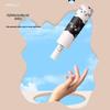 Large Automatic Three-Fold Umbrella: Kitten Design, Black Glue, for Sun and Rain