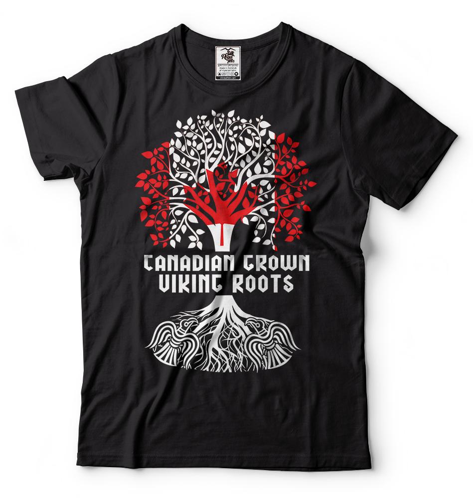 Canadian Viking T-shirt Viking heritage Roots Tee Shirt Canada T-shirt XL