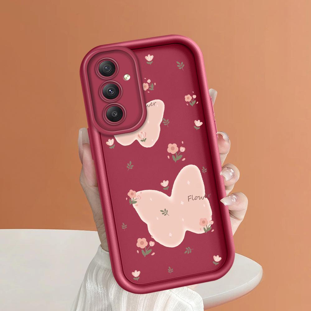 Soft Silicone Square Ladder Printing Pattern Phone Casing Full Cover Camera Shockproof Protection Rubber Case for Samsung