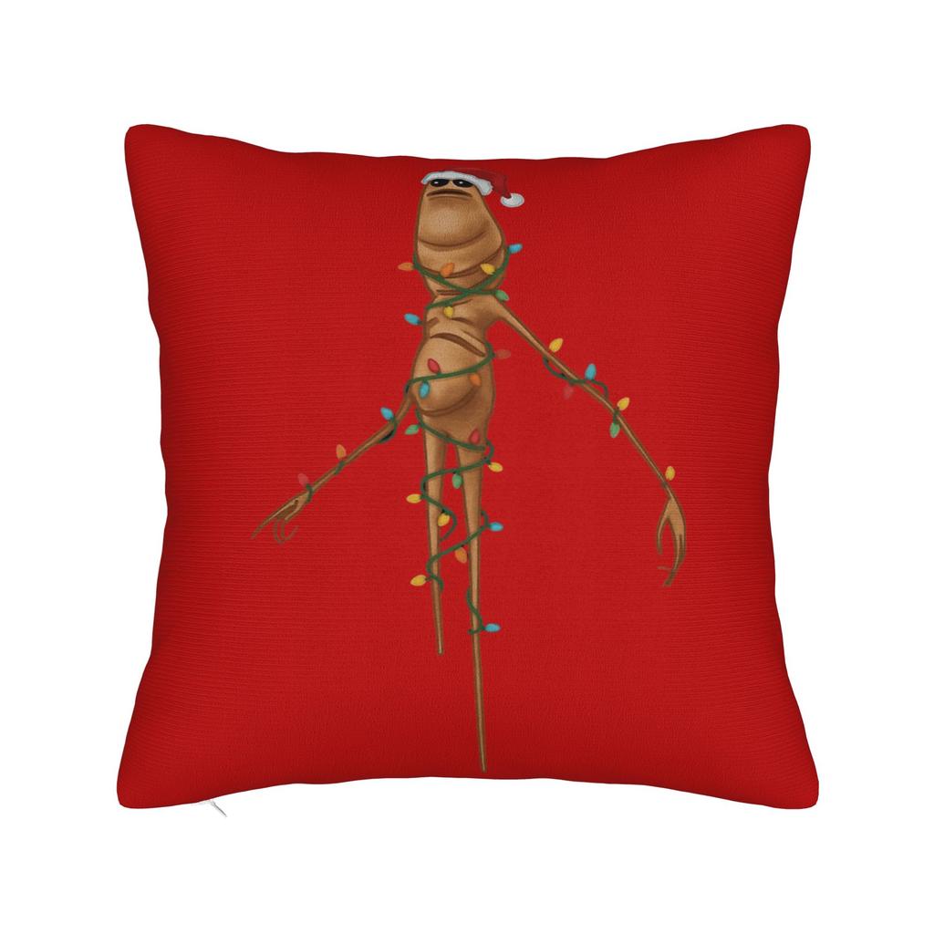 Funny Marcus the Worm Satan Claus Christmas Hat Pillowcase Printing Polyester Cushion Cover Decorations  Pillow Case Cover