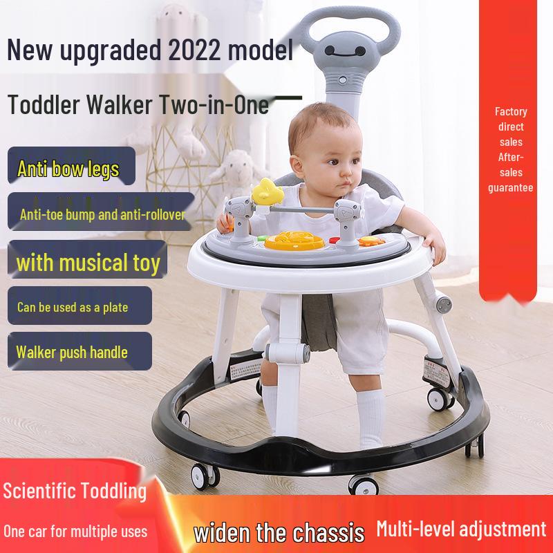 Multi-Function Baby Walker: Anti-Fall, Anti-Rollover, U-Shaped, Suitable for Boys & Girls.
