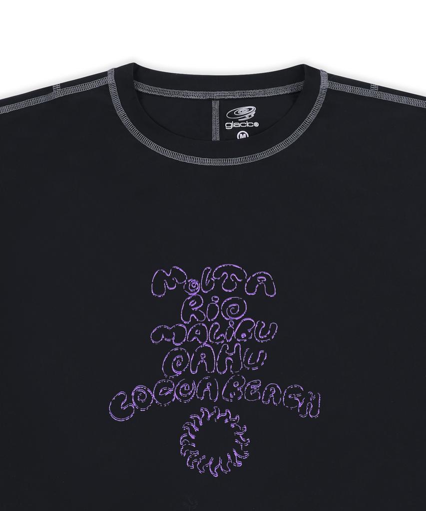 GLACK Gt151 Malta Short Sleeve Rash Guard (Black)