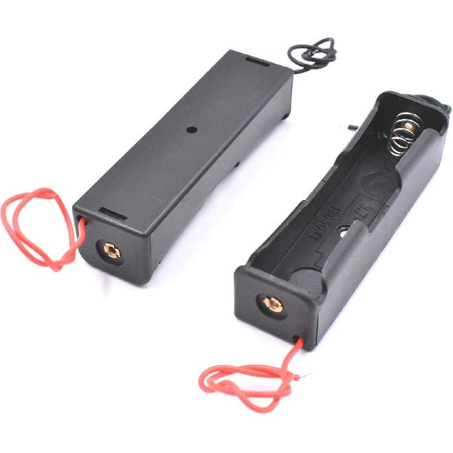 Art&Beauty Pack of 8 Wire Lead Battery Storage Box Case Holder for 18650 Button Top Single Battery