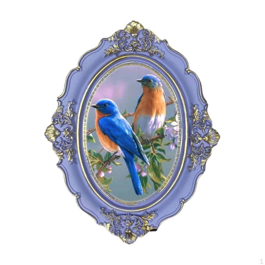 Oval Vintage Photo Hanging or Tabletop Display Desk Home Decor Card Holder for Festival
