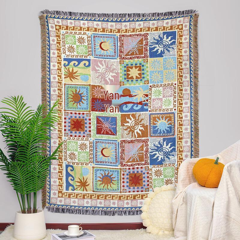 

Bohemian Starry Sky Jacquard Tapestry Blanket