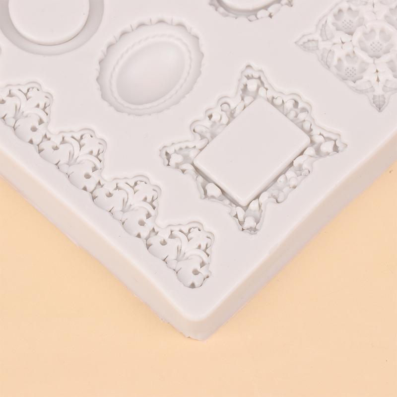 Dragonfly Crown Key Po Frame Shaped Silicone Mold Diy Lace Scroll Po Frame Silicone Candy Cake Border Decoration Mold