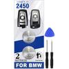 CR2450 Key Fob Battery Replacement for BMW (2009-2018) 2, 3, 5, 6, 7 Series, X3, X4, Etc.320i 320xi 328i 328xi 335i 335is 335xi F22 F45 F46 528i