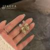 Autumn Winter Temperament Opals Rhinestone Wheat Ear Shaped Tassel Earrings 2026 New Design Jewelry Women's Fashion Accessories