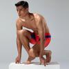 Seobean Men's Low-Waist Color-Block Boxer Brief Swimwear