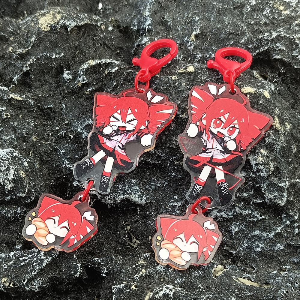New Anime Kasane Teto Cosplay Acrylic Keychain Pendant Charms Backpack Decoration Cute Gift
