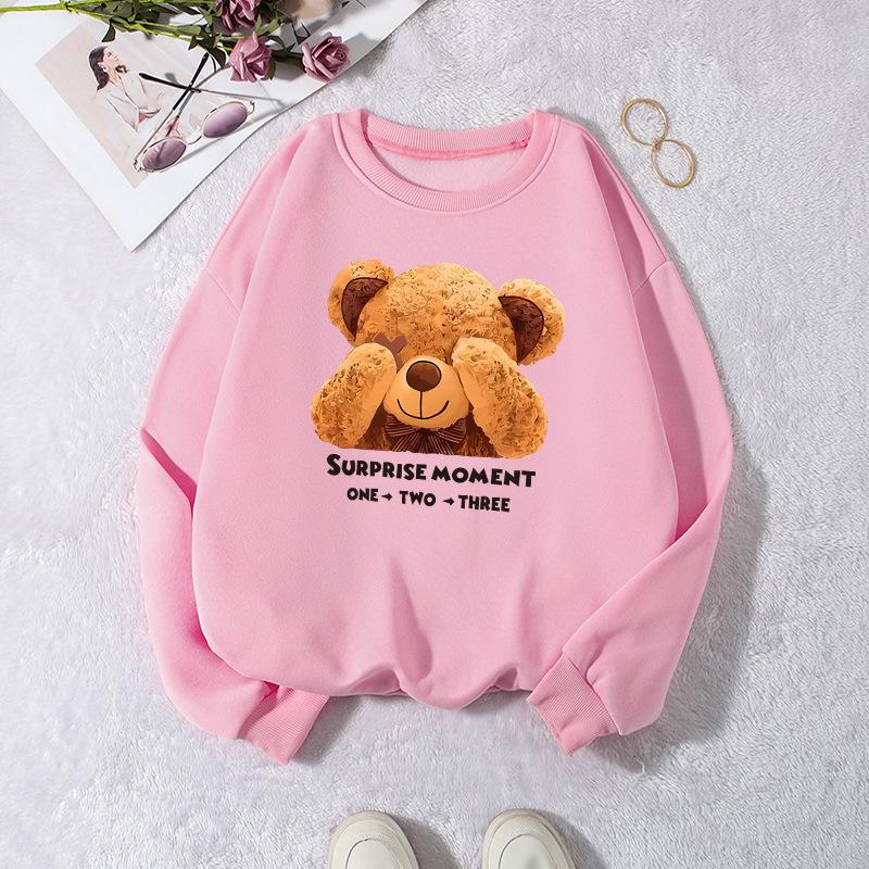 Women's Autumn/Winter Plus Velvet Round Neck Letter Print Sweater