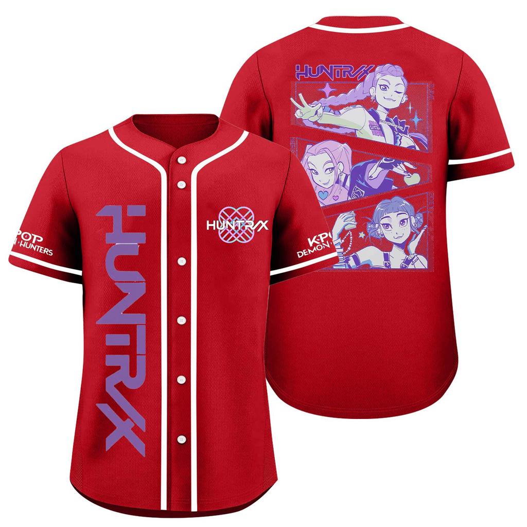 Children's Casual Cartoon Print Short-sleeved Baseball Jerseys Children's Sportswear Top