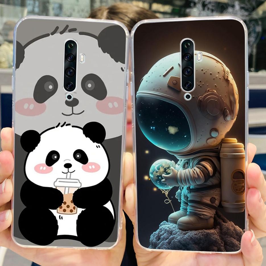 For Oppo Reno 2 2F 2Z Case Luxury Painted Cover Clear Silicone Phone Case For Oppo Reno2 F Reno 2Z Reno2 Reno2F Reno2Z Soft Bags