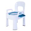 Squat Toilet Commode Chair Detachable Foldable Non Slip Armrest Backrest Cushion Quick Drying Extra Wide Commode Bathroom Sitting Bath Stool