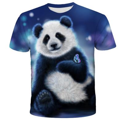 Nytt mode heta pandamönster 3D-utskrift T-shirt för män och kvinnor mode kortärmade par avslappnad tecknad T-shirt Harajuku topp