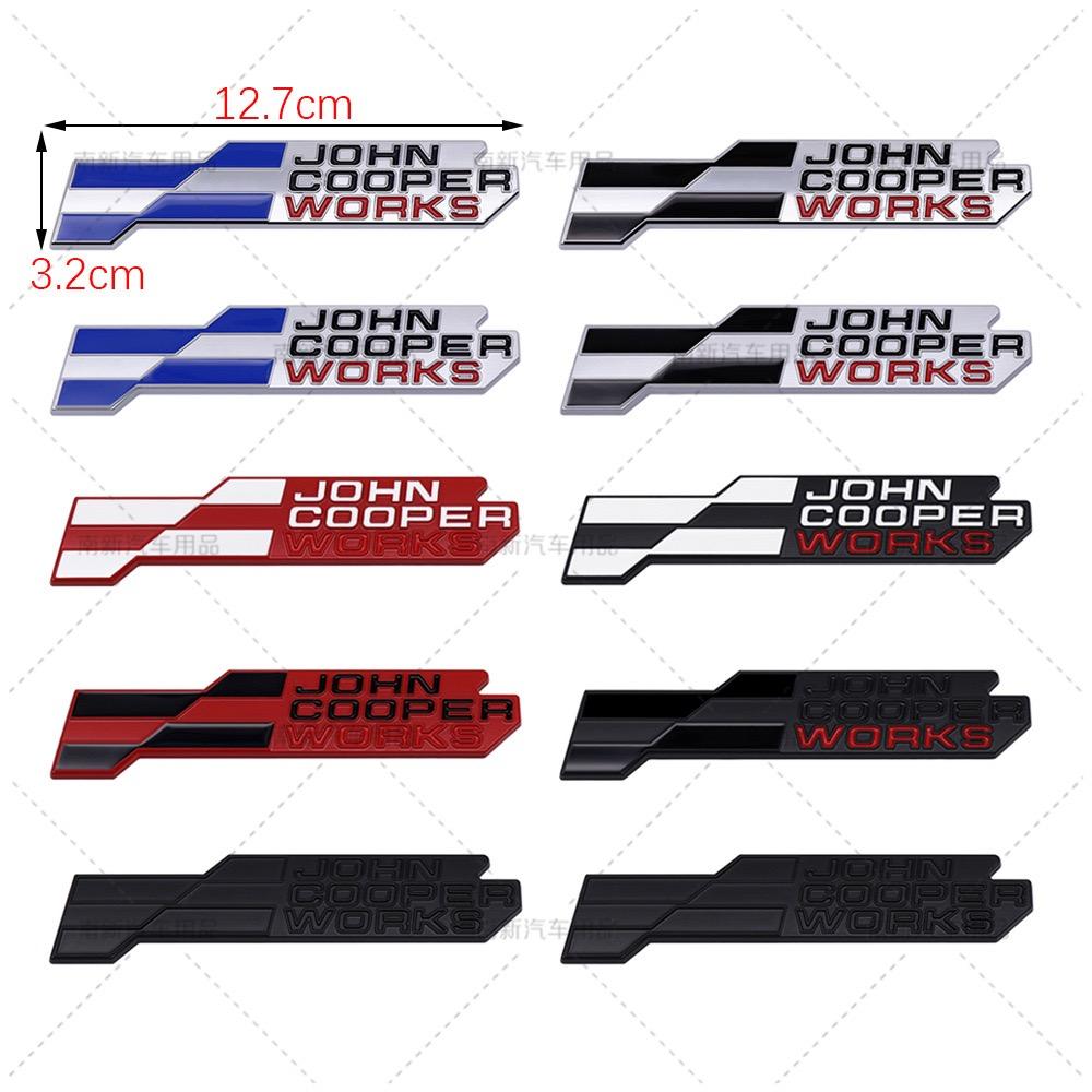 3D Metal NEW JCW Front Grille Badge Rear Trunk Emblem Sticker For MI-NI Cooper S R59 R60 R56 R58 F56 Countryman Clubman