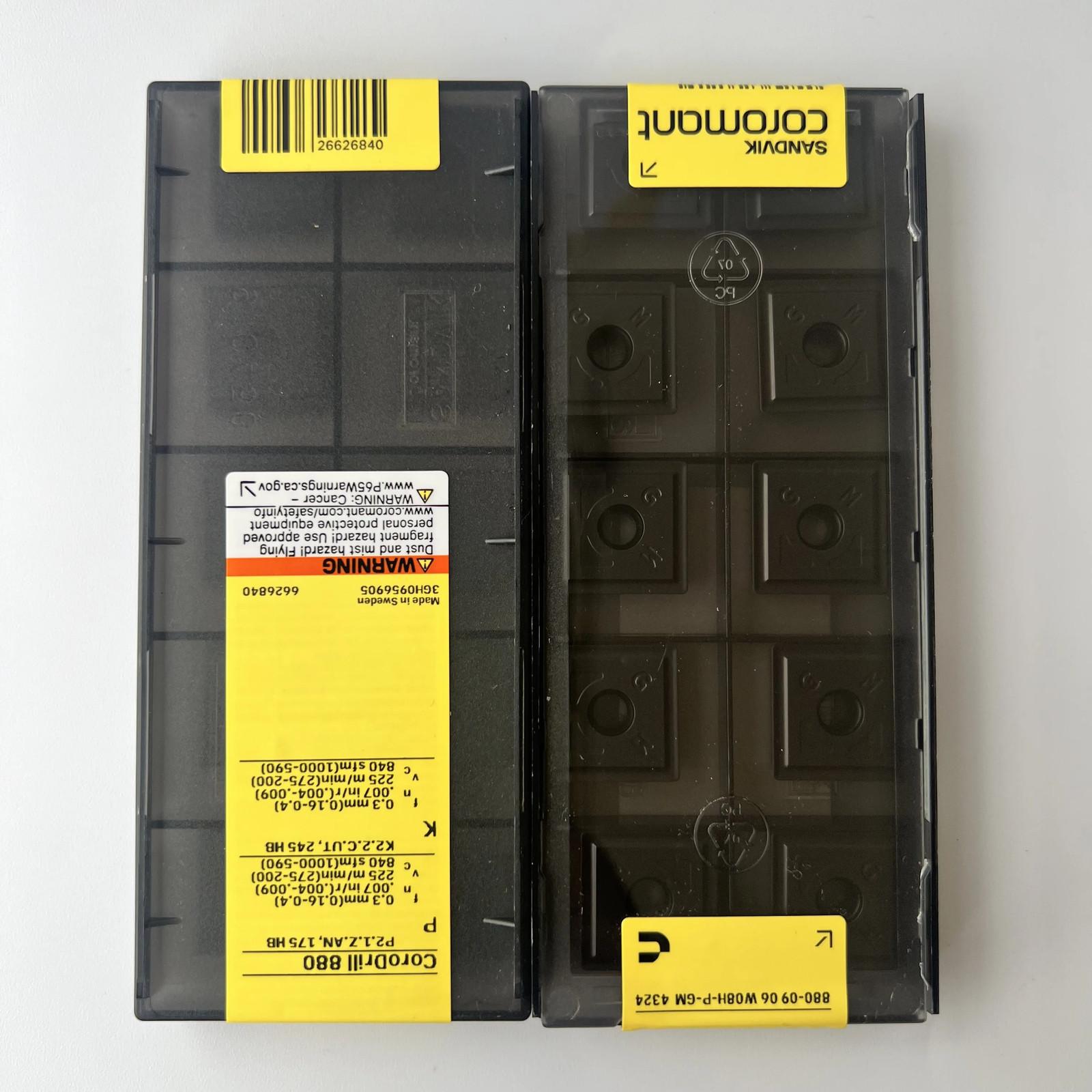 

SANDVIK / 880-0906W08H-P-GM 4324 / Industrial indexable Carbide Inserts 10 Pcs