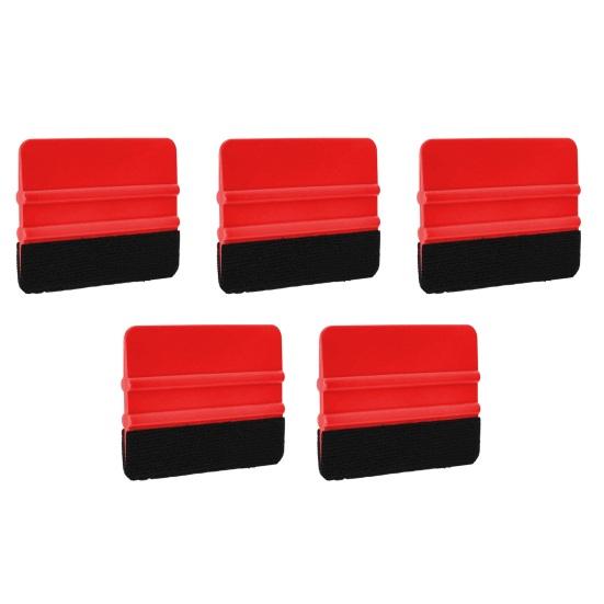 5Pcs Car Window Film Applicator Tool Professional Car Glass Tint Protective Film Felt Edge Squeegee Vinyl Wrap Scraper Installation Tool