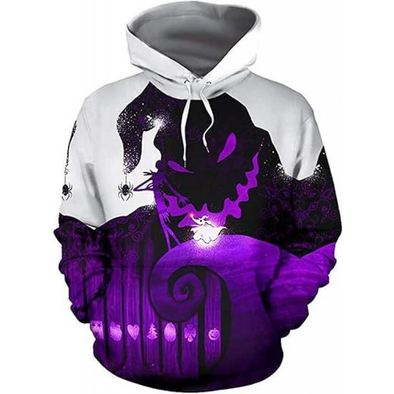 Halloween Jack Sally 3D Print Hoodie Unisex Christmas Casual Sweatshirt