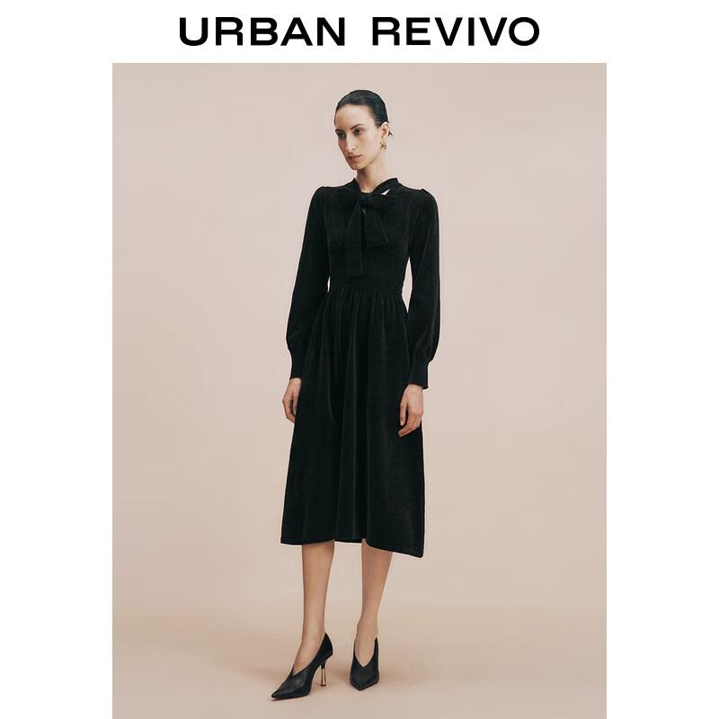 

Women s Elegant Knit Shirred Dress with Floating Collar M