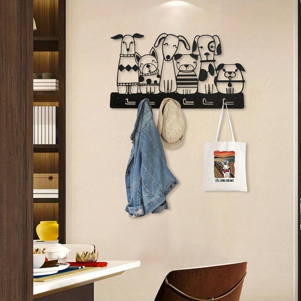 Metal Wall Key Holder Animal Hook Rack with Screws
