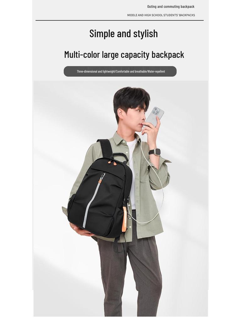 Men's Fashion Business Travel Backpack Set: 3-Piece Multifunctional Bag for Cross-Border Use