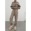 Khaki Green With Fleece Lining Gender-Free Sweatpants Sweatshirt