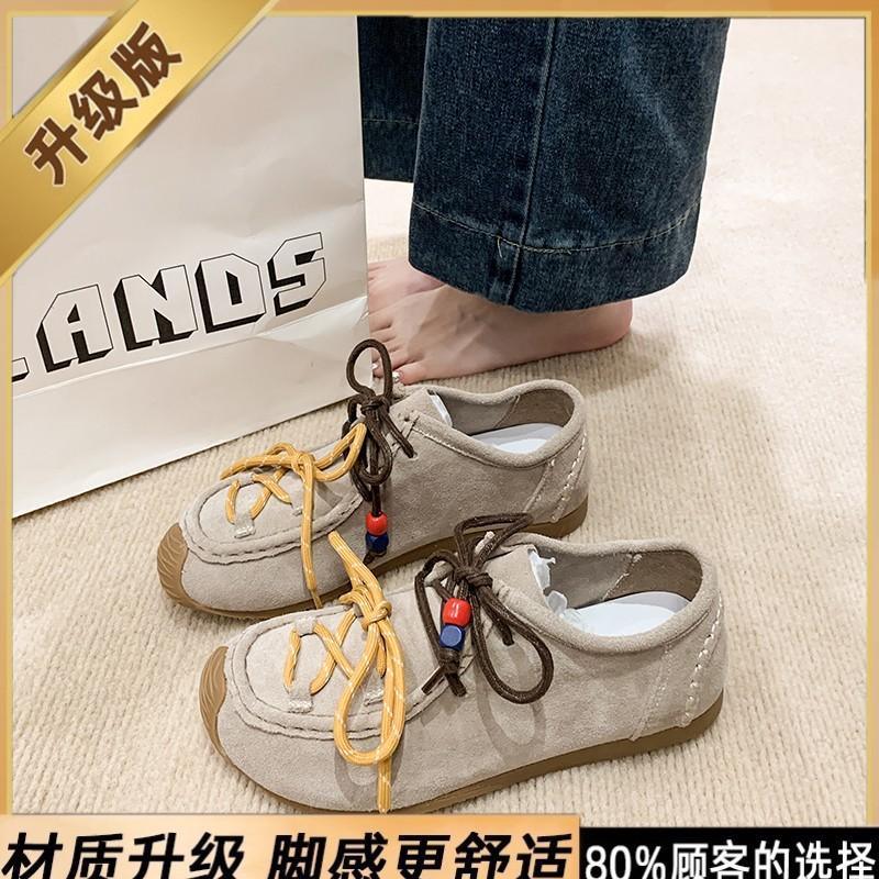 

Звездный ретро тренд обувь-кенгуру на плоской подошве женская 2025 осень новая повседневная матовая кожа Birkende тренировочная обувь 35