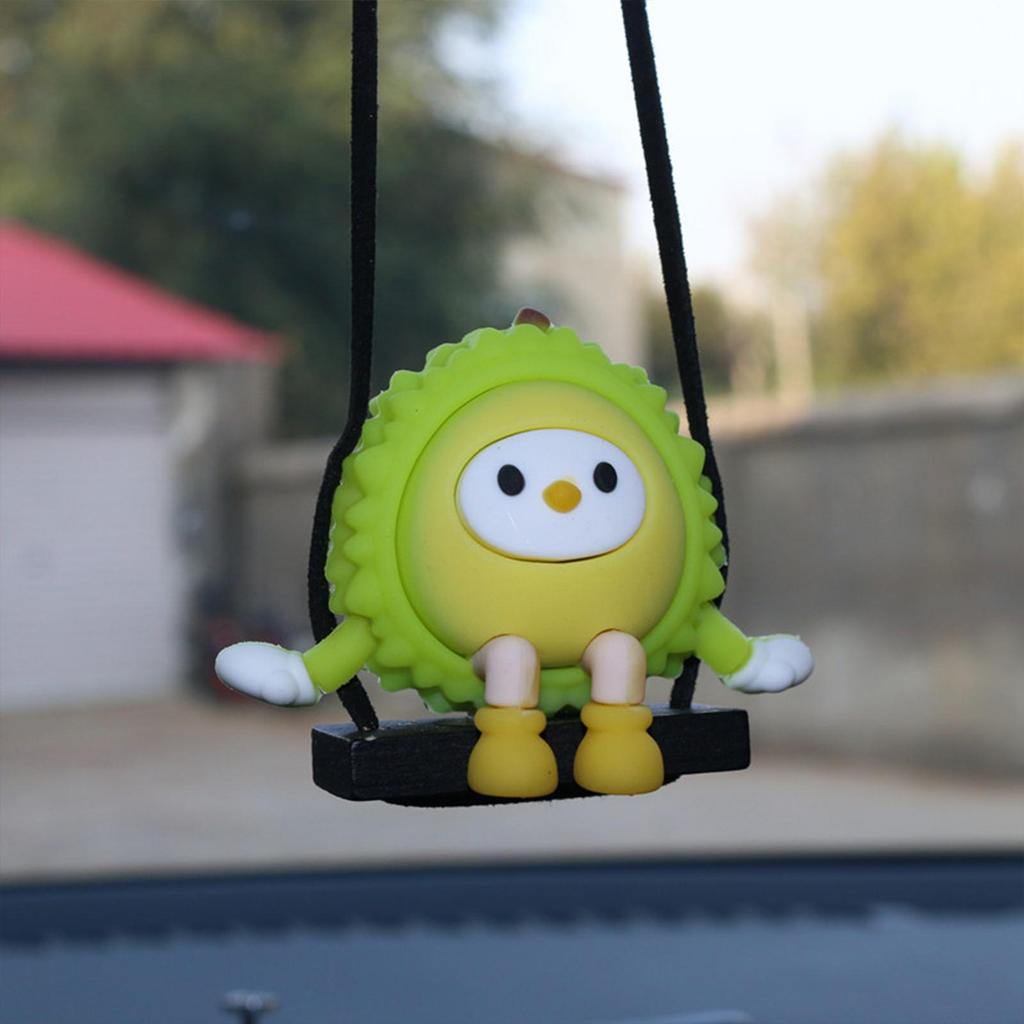 Rearview Mirror Decor Cute Crafts Charm Fruit Design Cute Rear View Mirror Accessories For Automobile Truck SUV Trailer Vehicle